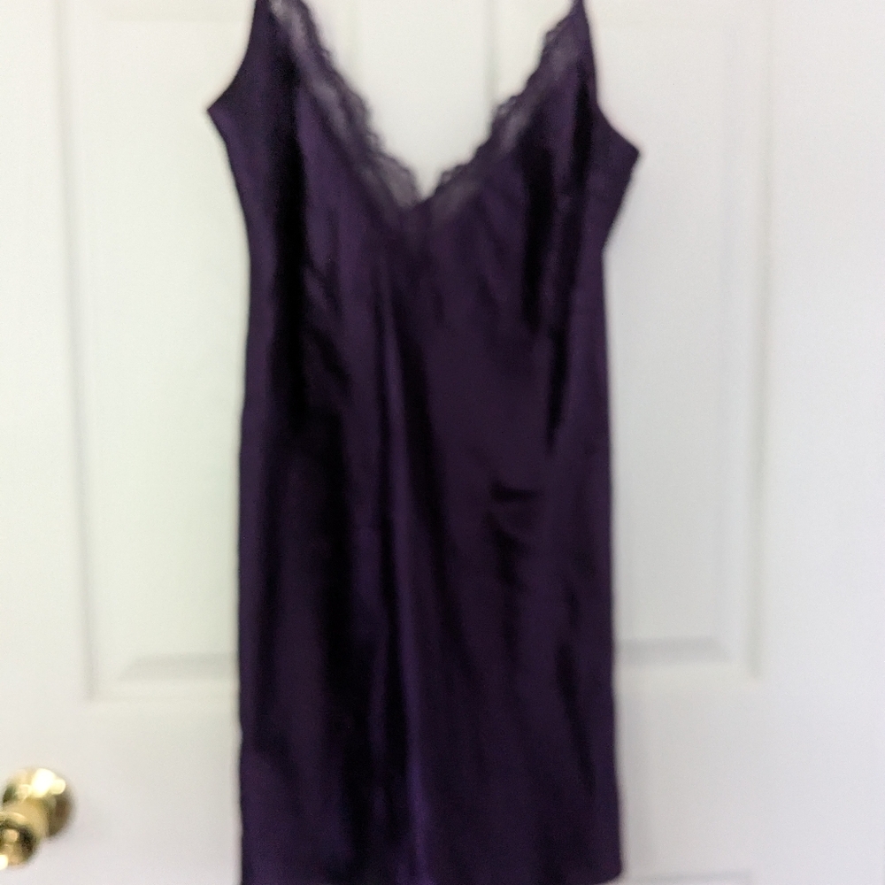 INC International Concepts Purple Chemise Satin Elegance